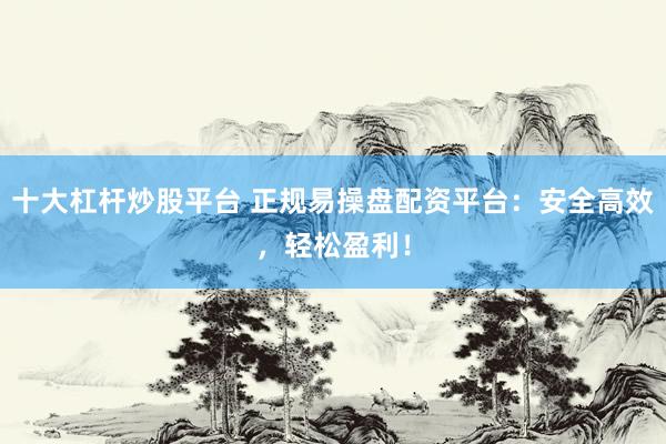 十大杠杆炒股平台 正规易操盘配资平台：安全高效，轻松盈利！