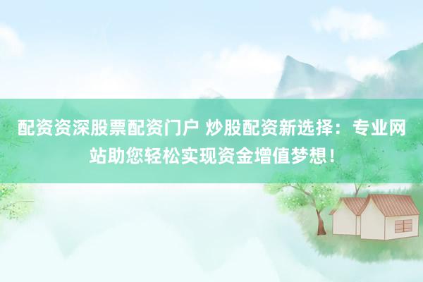 配资资深股票配资门户 炒股配资新选择：专业网站助您轻松实现资金增值梦想！