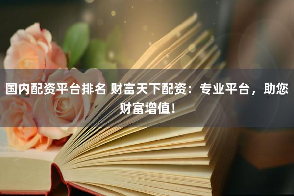 国内配资平台排名 财富天下配资：专业平台，助您财富增值！
