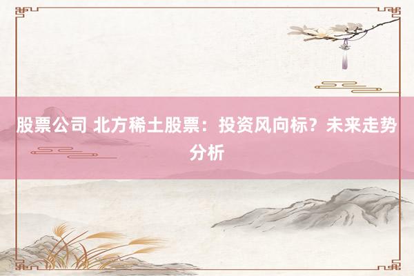 股票公司 北方稀土股票：投资风向标？未来走势分析