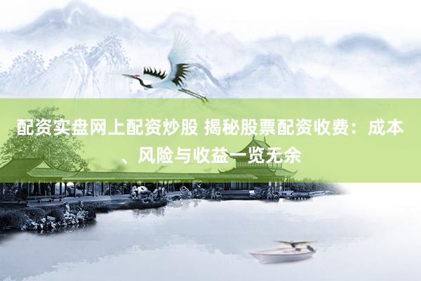 配资实盘网上配资炒股 揭秘股票配资收费：成本、风险与收益一览无余