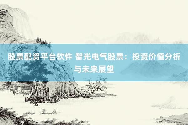 股票配资平台软件 智光电气股票：投资价值分析与未来展望