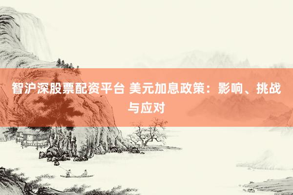 智沪深股票配资平台 美元加息政策：影响、挑战与应对