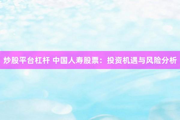 炒股平台杠杆 中国人寿股票：投资机遇与风险分析